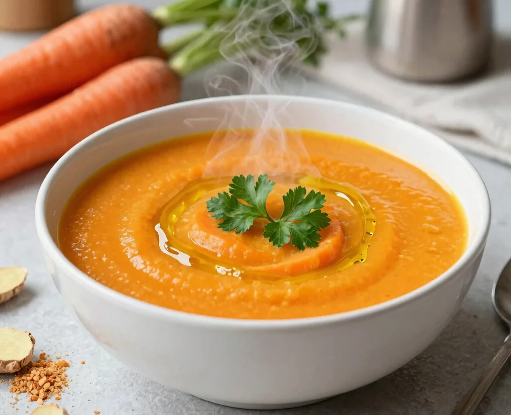 15 Diet Food Recipes for Losing Weight – Vegetarian, Slimming & Satisfying - 14. Carrot & Ginger Soup 1