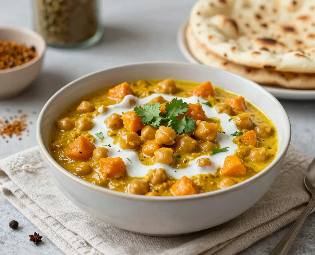 15 Diet Food Recipes for Losing Weight – Vegetarian, Slimming & Satisfying - 4. Sweet Potato & Chickpea Curry 1