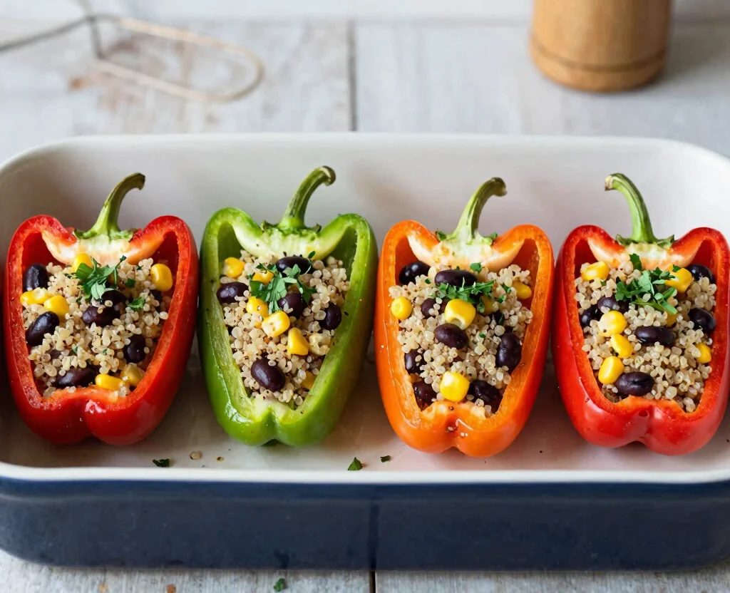 15 Diet Food Recipes for Losing Weight – Vegetarian, Slimming & Satisfying - 7. Stuffed Bell Peppers 1