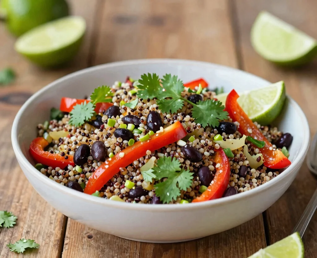 15 Easy Salad Recipes Vegetarian – Healthy & Delicious - 1. Quinoa & Black Bean Salad 1