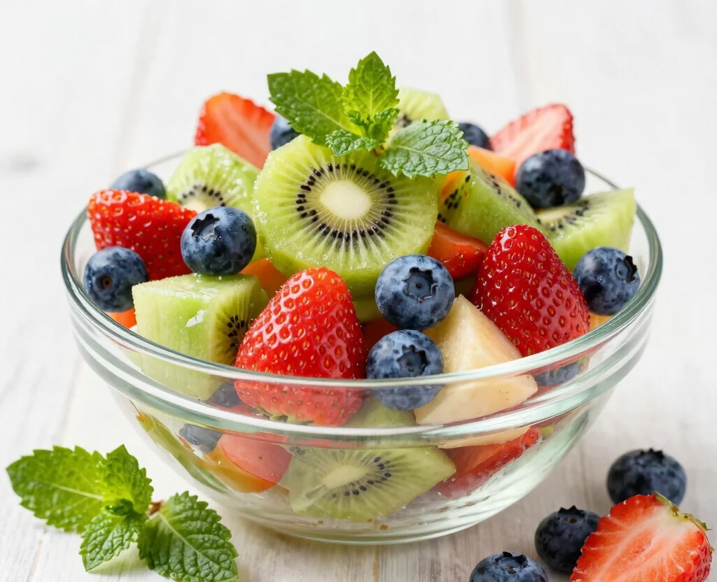 15 Easy Salad Recipes Vegetarian – Healthy & Delicious - 14. Fruit Salad with Honey-Lime Dressing 1