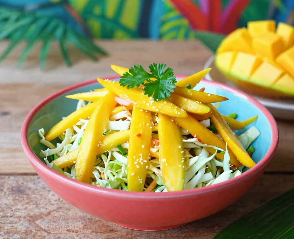 15 Easy Salad Recipes Vegetarian – Healthy & Delicious - 9. Thai Mango Salad 1