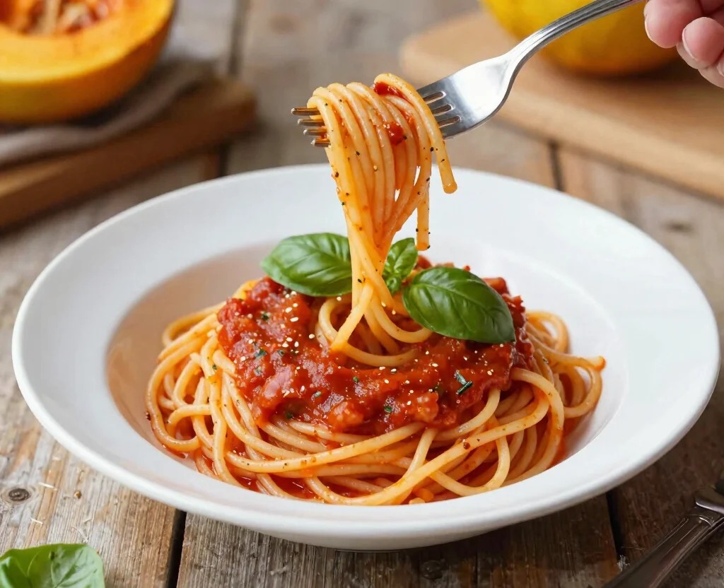 15 Gluten Free Vegetarian Recipes – Safe & Tasty - 11. Spaghetti Squash with Marinara Sauce 1