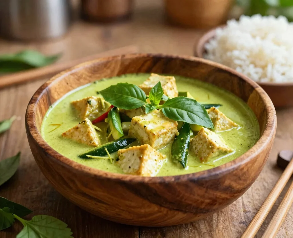 15 Gluten Free Vegetarian Recipes – Safe & Tasty - 13. Thai Green Curry with Tofu 1
