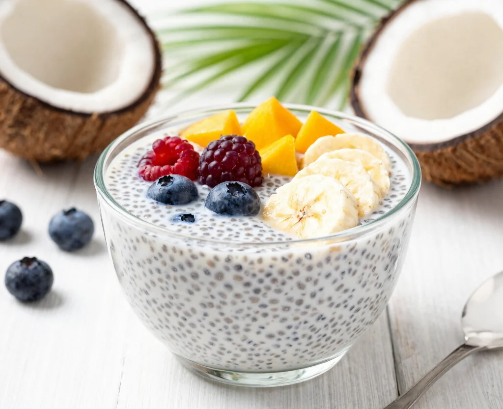 15 Gluten Free Vegetarian Recipes – Safe & Tasty - 14. Coconut Chia Pudding 1