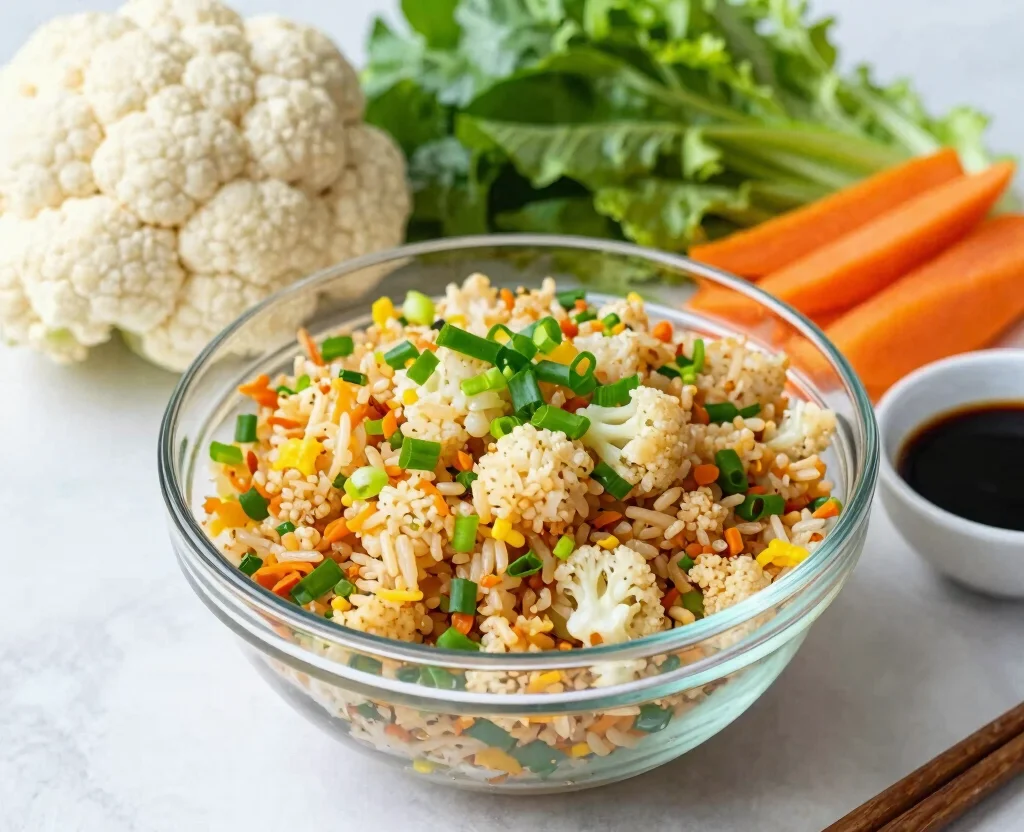 15 Gluten Free Vegetarian Recipes – Safe & Tasty - 5. Cauliflower Fried Rice 1