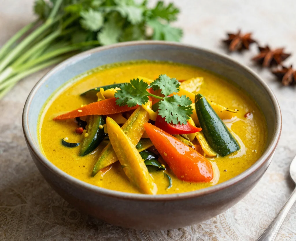 15 Healthy Dinner Recipes Vegetarian Low Carb – Light & Satisfying - 12. Thai Vegetable Curry 1