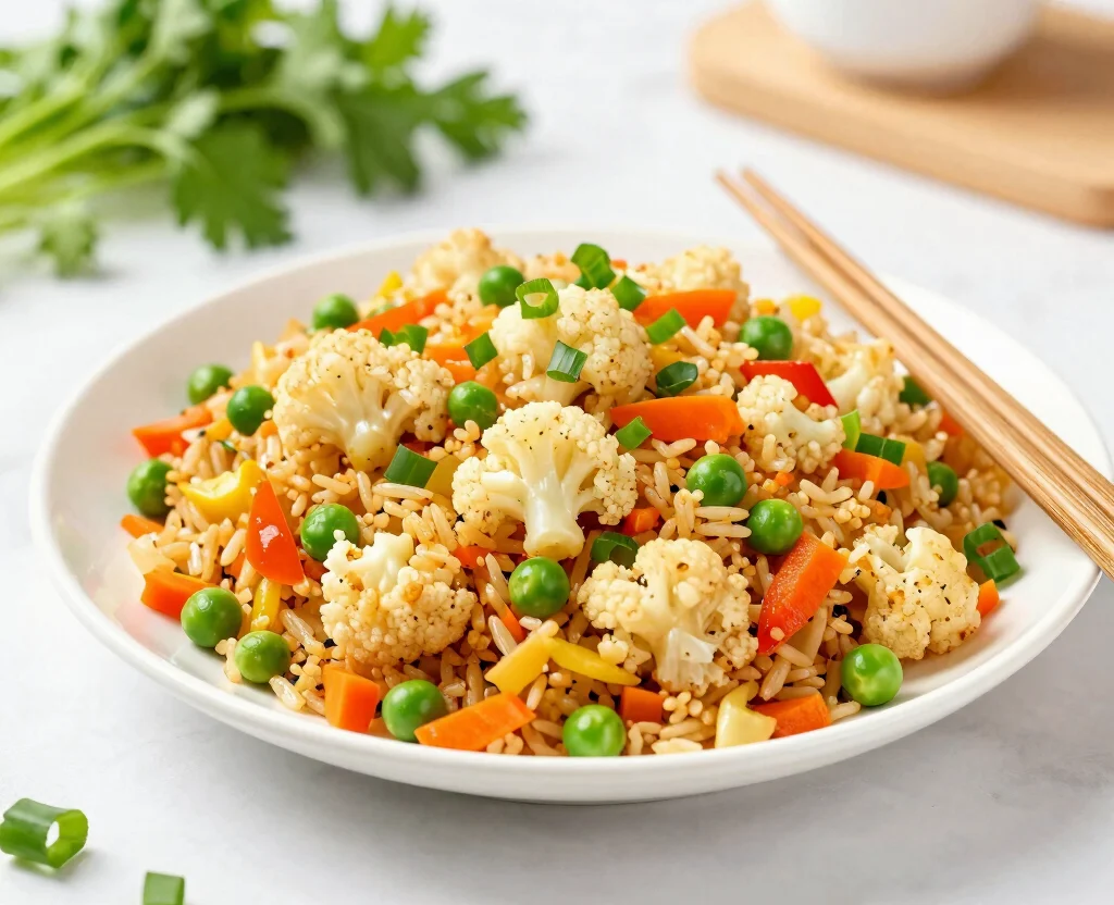 15 Healthy Dinner Recipes Vegetarian Low Carb – Light & Satisfying - 2. Cauliflower Fried Rice 1