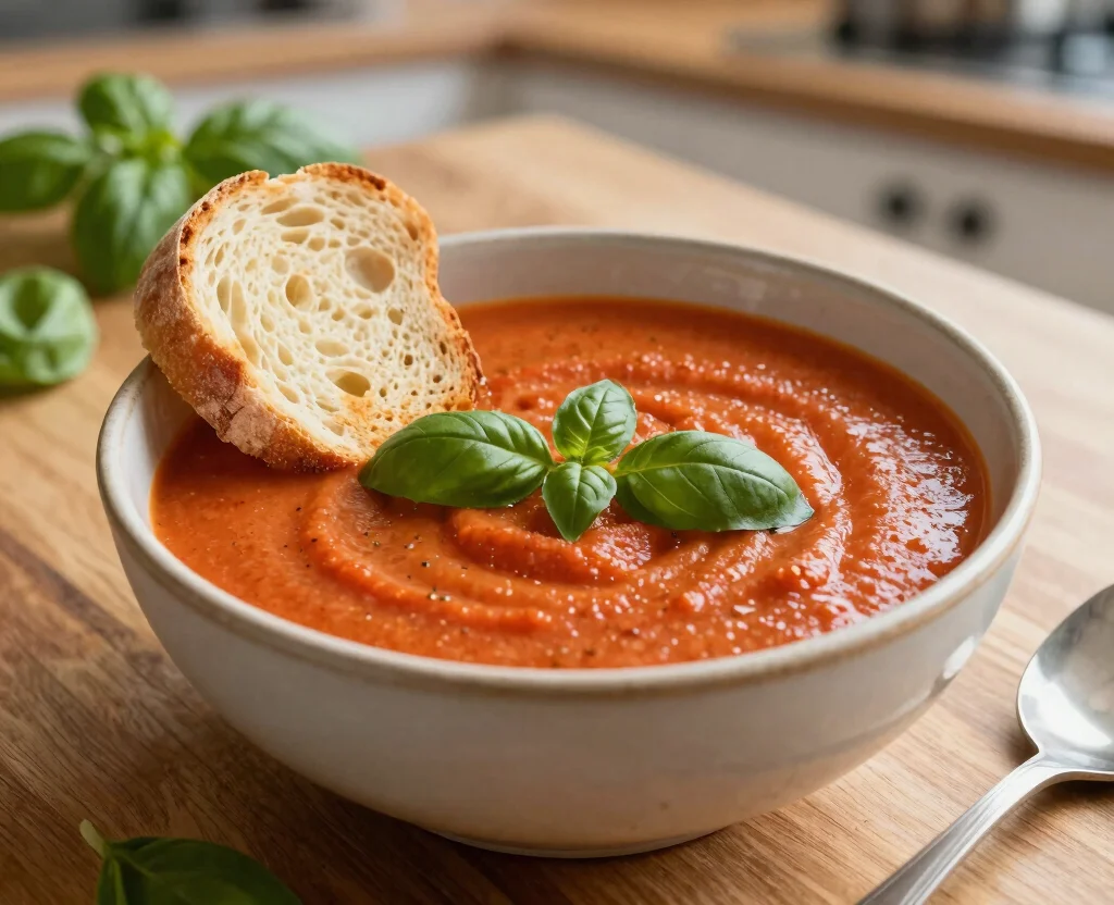 15 Healthy Dinner Recipes Vegetarian Low Carb – Light & Satisfying - 5. Creamy Tomato Basil Soup 1