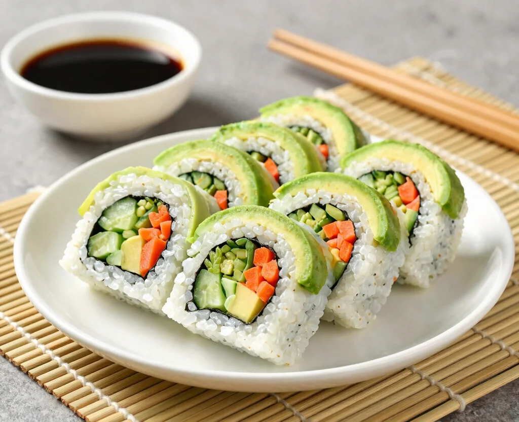 15 Simple Vegetarian Recipes – Minimal Ingredients, Maximum Flavor - 12. Fresh Veggie Sushi Rolls 1