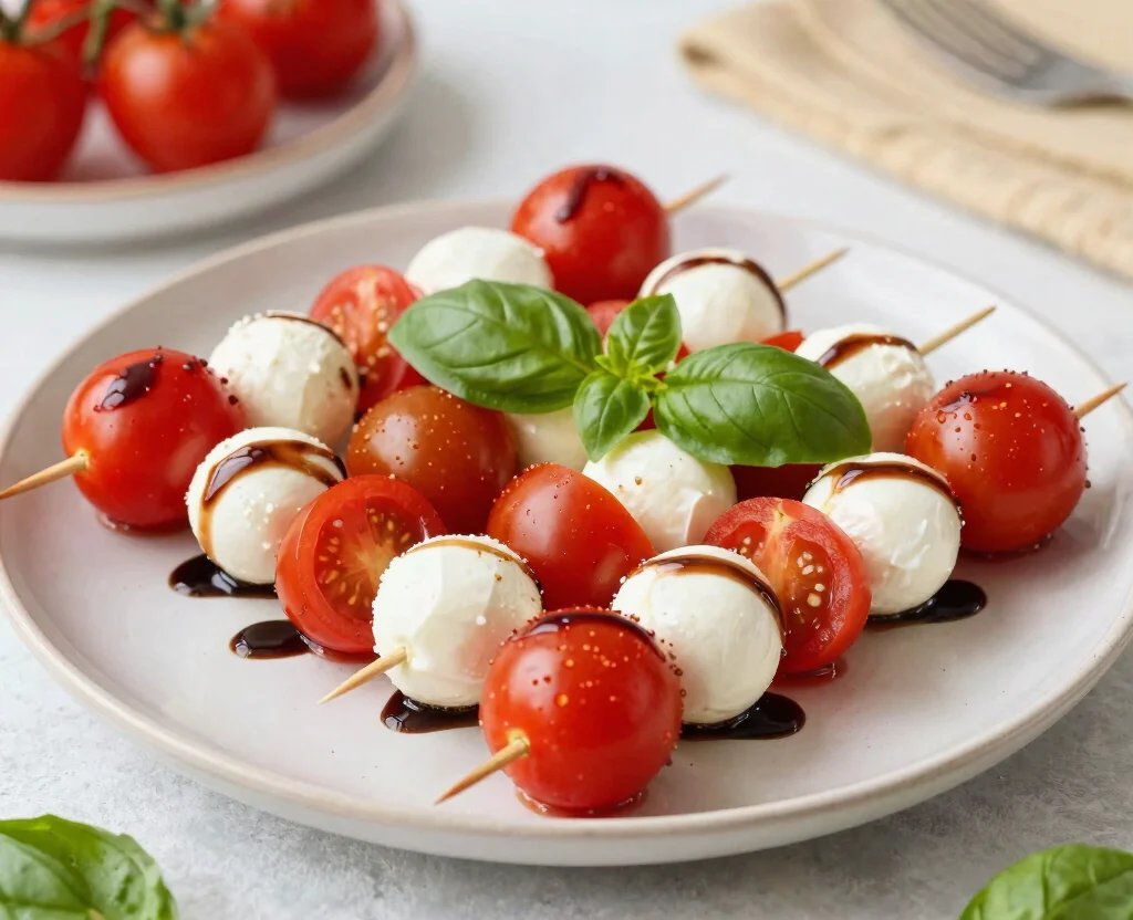 15 Simple Vegetarian Recipes – Minimal Ingredients, Maximum Flavor - 5. Caprese Skewers 1