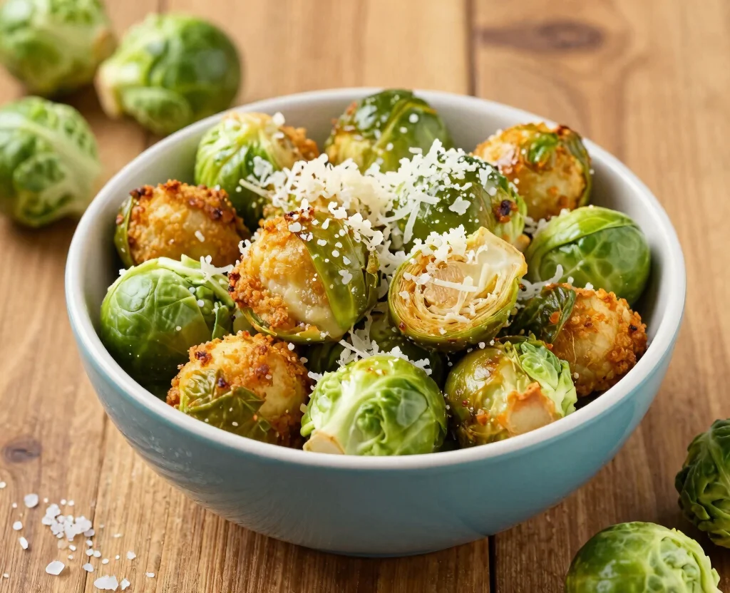 15 Vegetarian Air Fryer Recipes – Crispy & Healthy - 11. Air Fryer Parmesan Brussels Sprouts 1