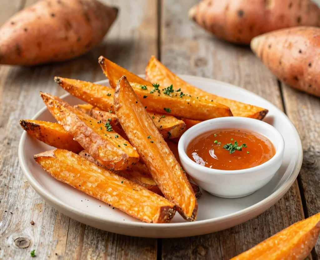 15 Vegetarian Air Fryer Recipes – Crispy & Healthy - 4. Sweet Potato Fries 1