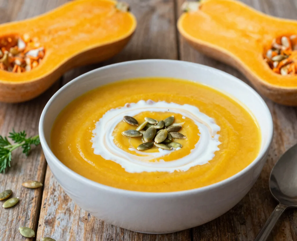 15 Vegetarian Butternut Squash Recipes – Seasonal & Comforting - 1. Creamy Butternut Squash Soup 1