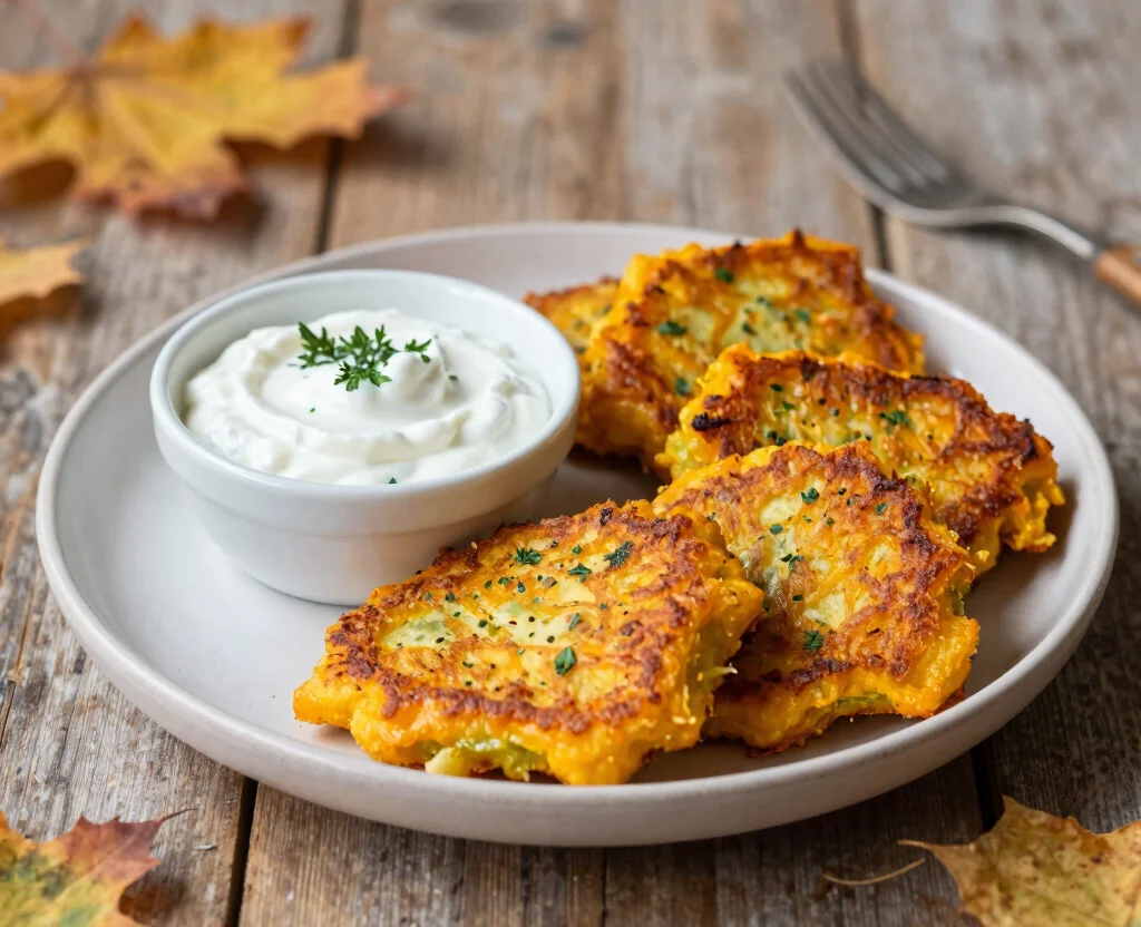 15 Vegetarian Butternut Squash Recipes – Seasonal & Comforting - 8. Butternut Squash Fritters 1