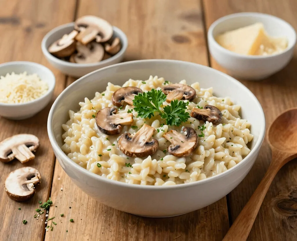 15 Vegetarian Instant Pot Recipes – Fast & Convenient - 1. Creamy Mushroom Risotto 1
