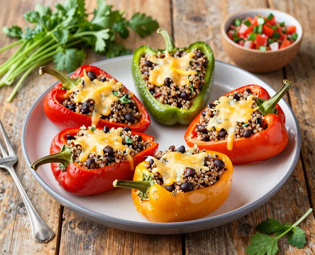 15 Vegetarian Instant Pot Recipes – Fast & Convenient - 15. Stuffed Bell Peppers 1
