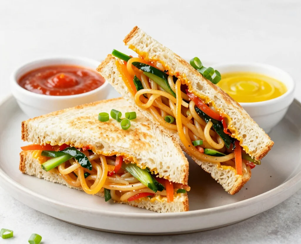 16 Easy Sandwich Recipes Vegetarian Indian – Quick & Flavorful - 4. Vegetable Hakka Noodle Sandwich 1