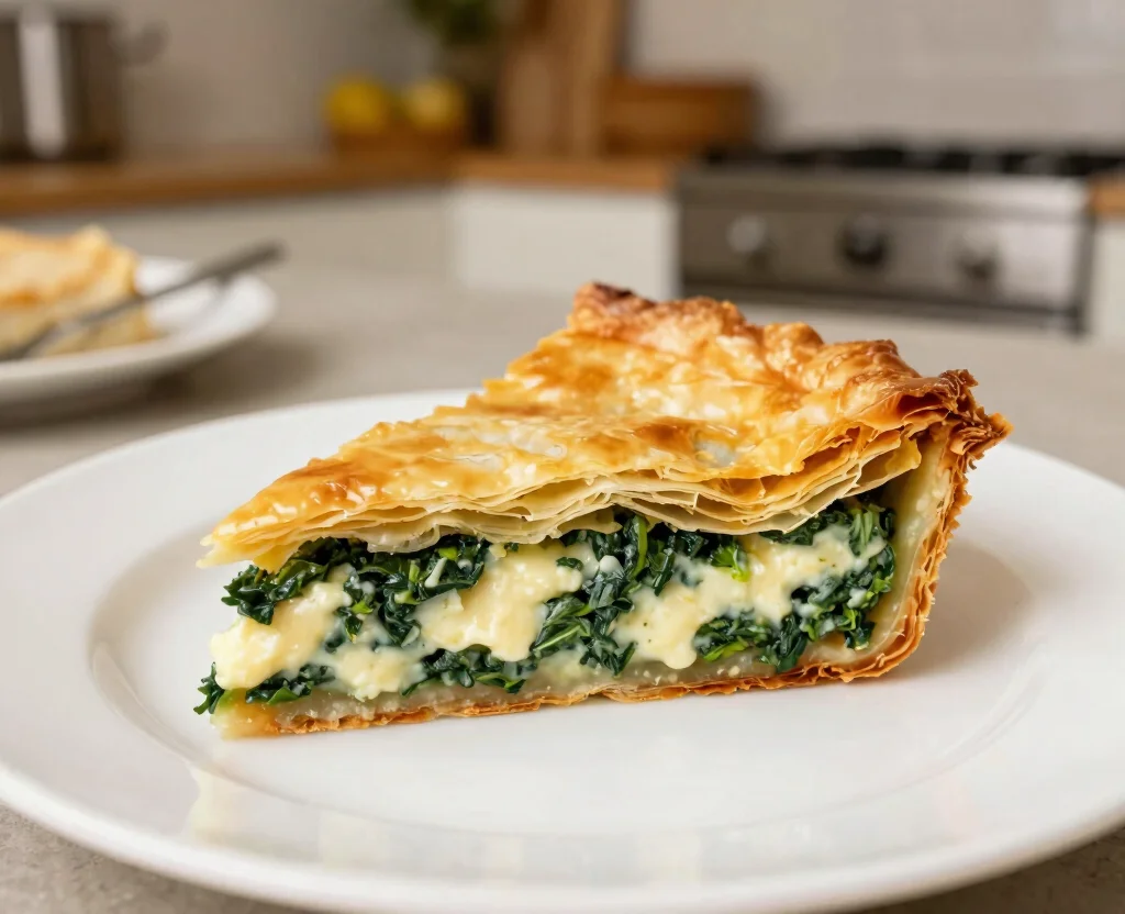 16 Filo Pastry Recipes Savoury Vegetarian – Flaky & Delicious - 5. Cheese and Spinach Filo Pie 1