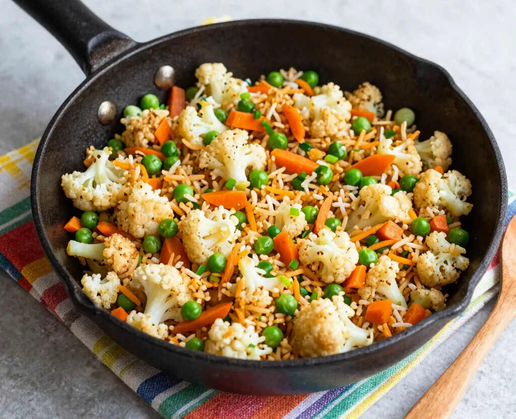 16 Healthy Vegetarian Lunch Recipes – Quick & Tasty - 11. Cauliflower Fried Rice 1