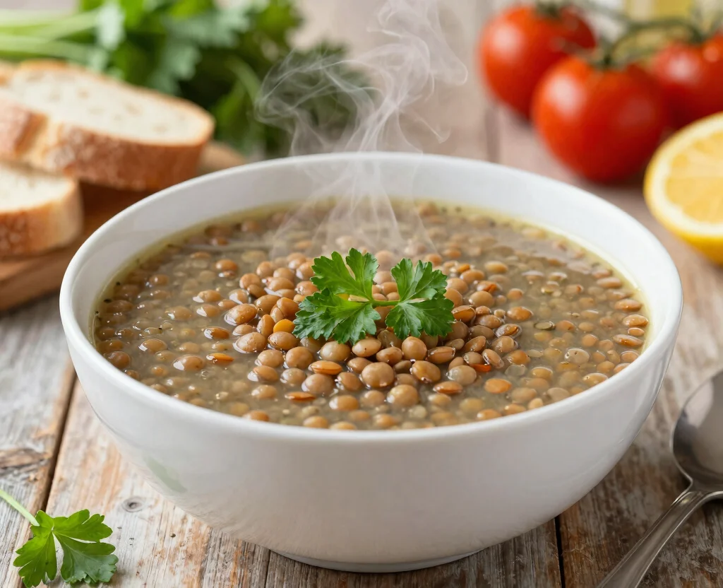 16 Healthy Vegetarian Lunch Recipes – Quick & Tasty - 12. Lentil Soup 1