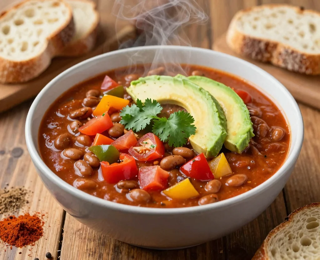 16 High Protein Low Carb Vegetarian Recipes – Lean & Filling - 5. Vegetarian Chili 1