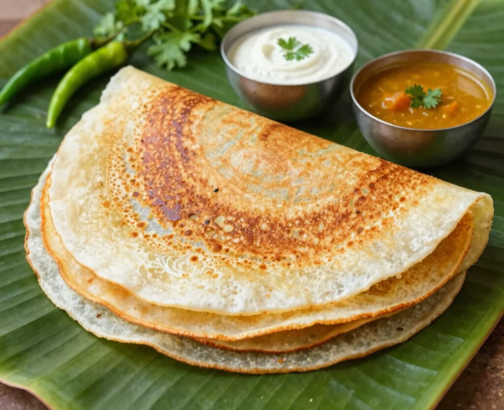 16 Indian Cooking Recipes Vegetarian – From Basics to Advanced - 4. Dosa (Savory Rice Crepes) 1