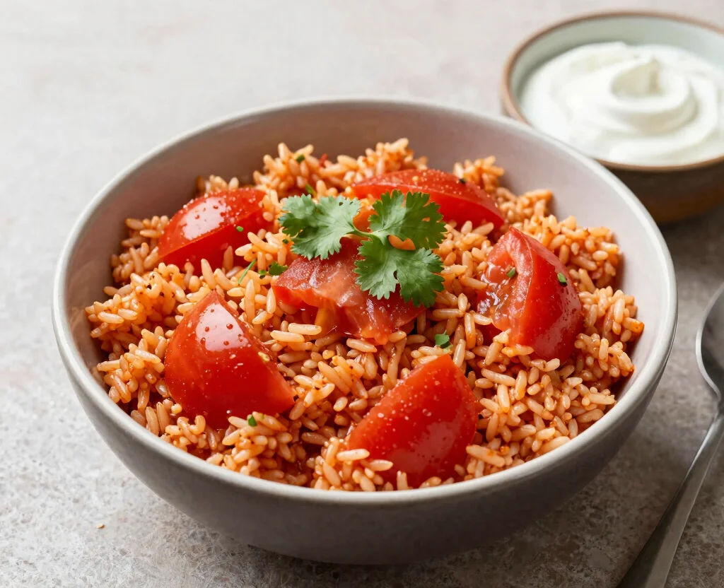 16 Indian Food Recipes Vegetarian Dinners – Hearty & Flavorful - 10. Tomato Rice 1