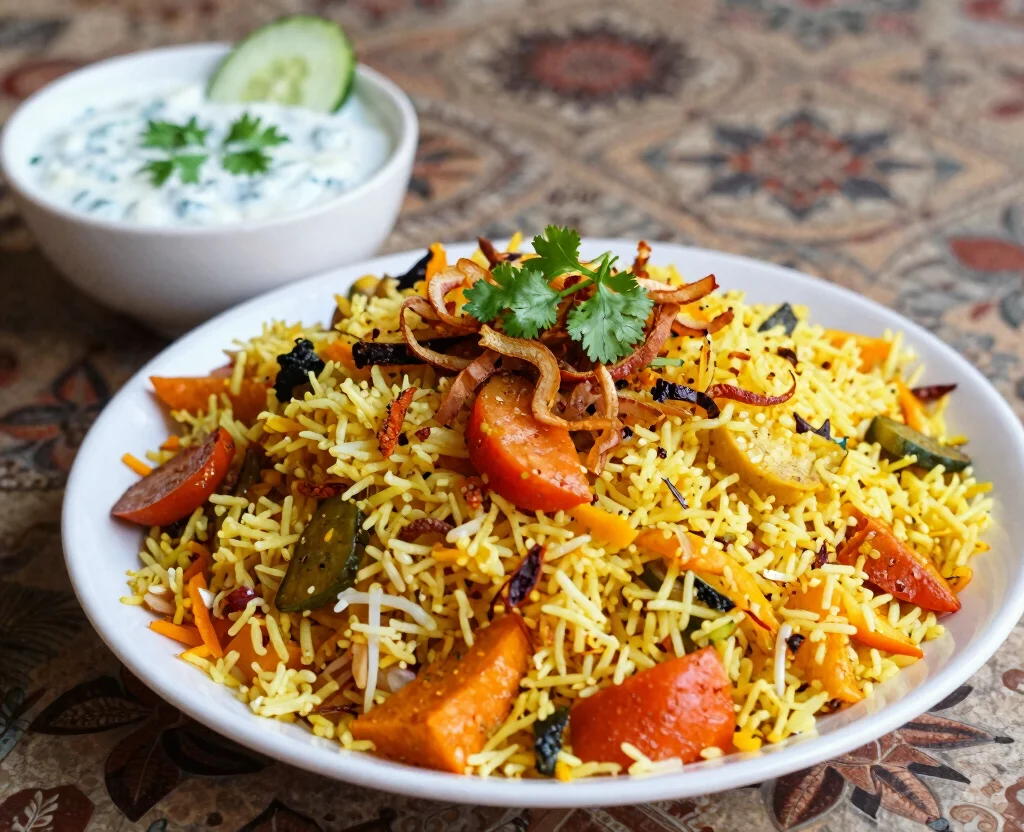 16 Indian Food Recipes Vegetarian Dinners – Hearty & Flavorful - 3. Vegetable Biryani 1