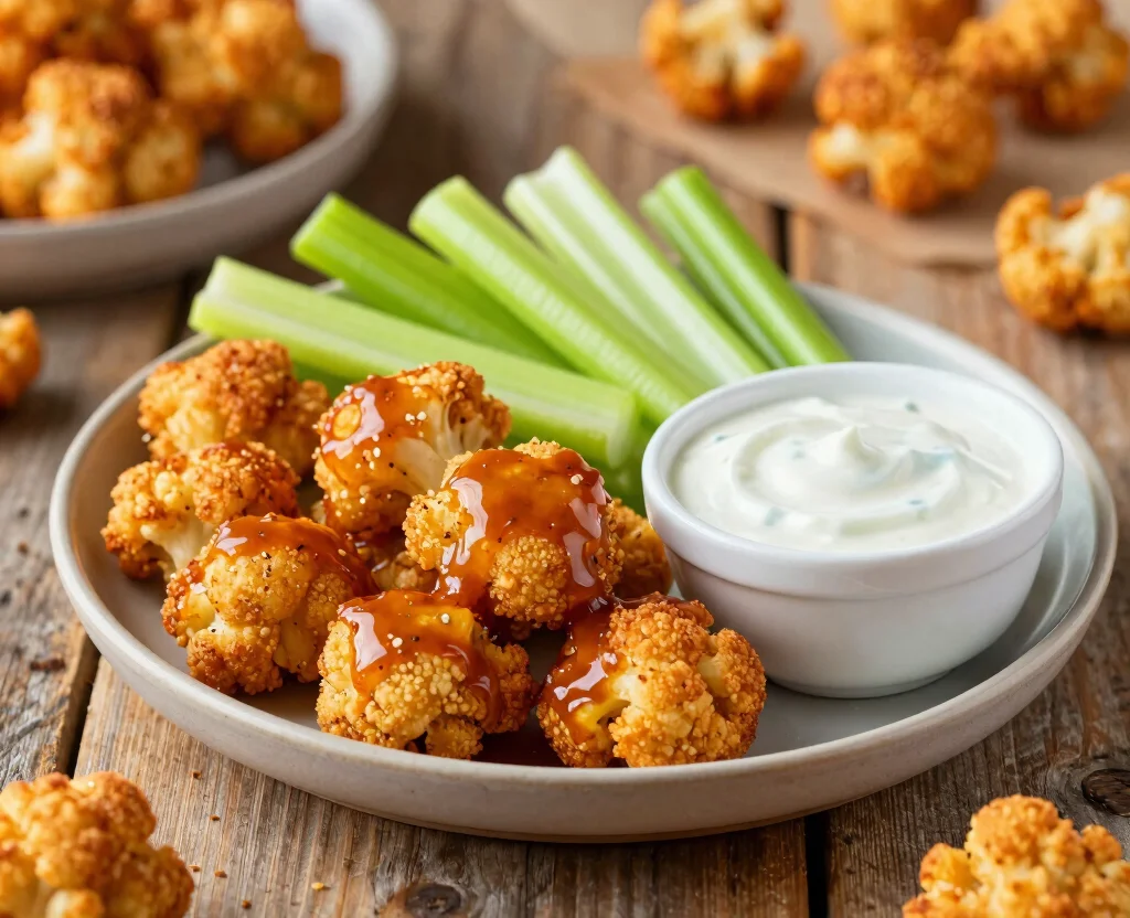 16 Low Calorie Vegetarian Recipes – Guilt-Free Eating - 10. Cauliflower Buffalo Bites 1