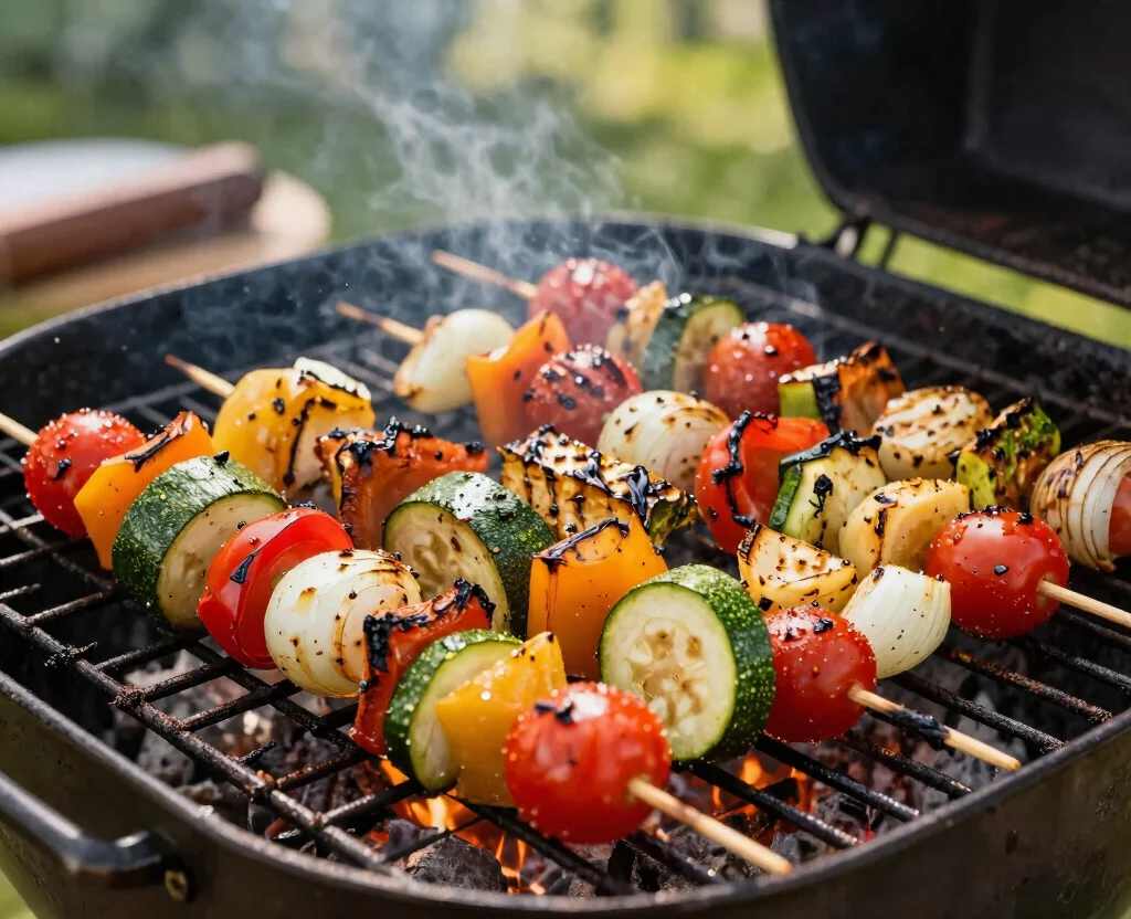 16 Low Calorie Vegetarian Recipes – Guilt-Free Eating - 11. Grilled Vegetable Skewers 1