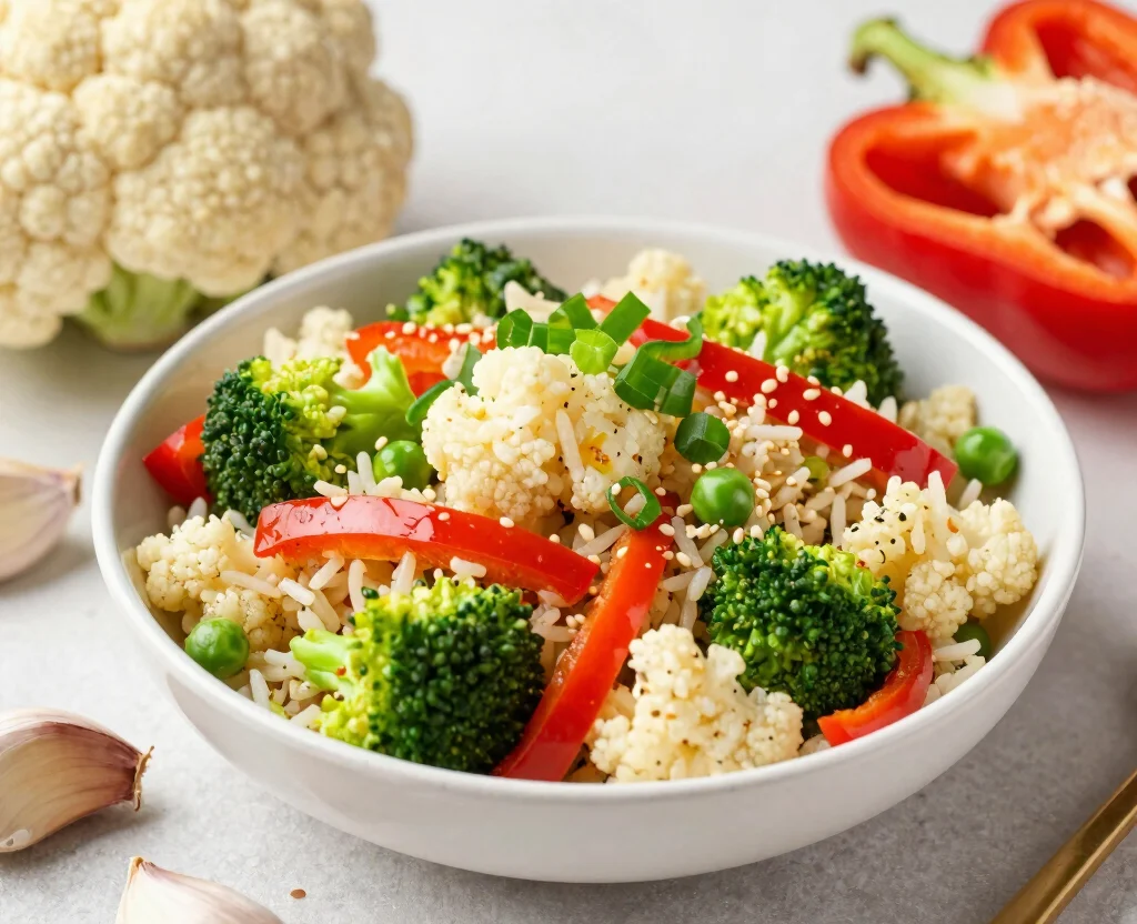 16 Low Calorie Vegetarian Recipes – Guilt-Free Eating - 3. Cauliflower Rice Stir-Fry 1