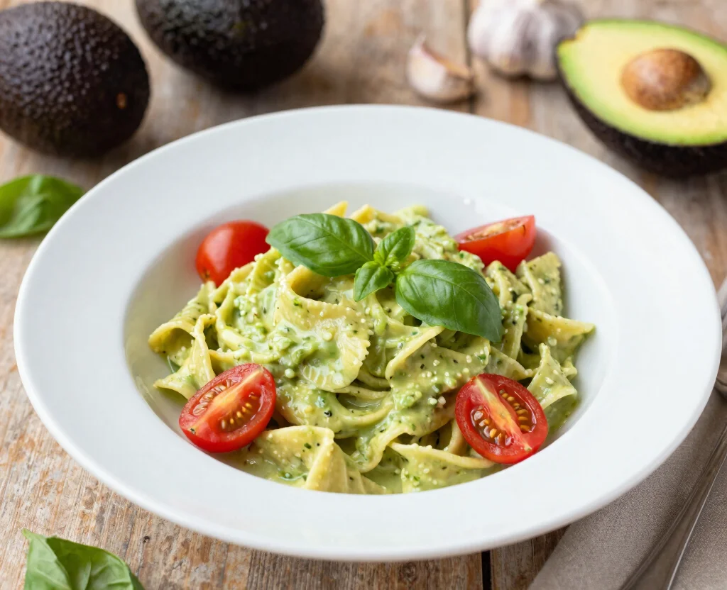 16 Low Calorie Vegetarian Recipes – Guilt-Free Eating - 4. Creamy Avocado Pasta 1