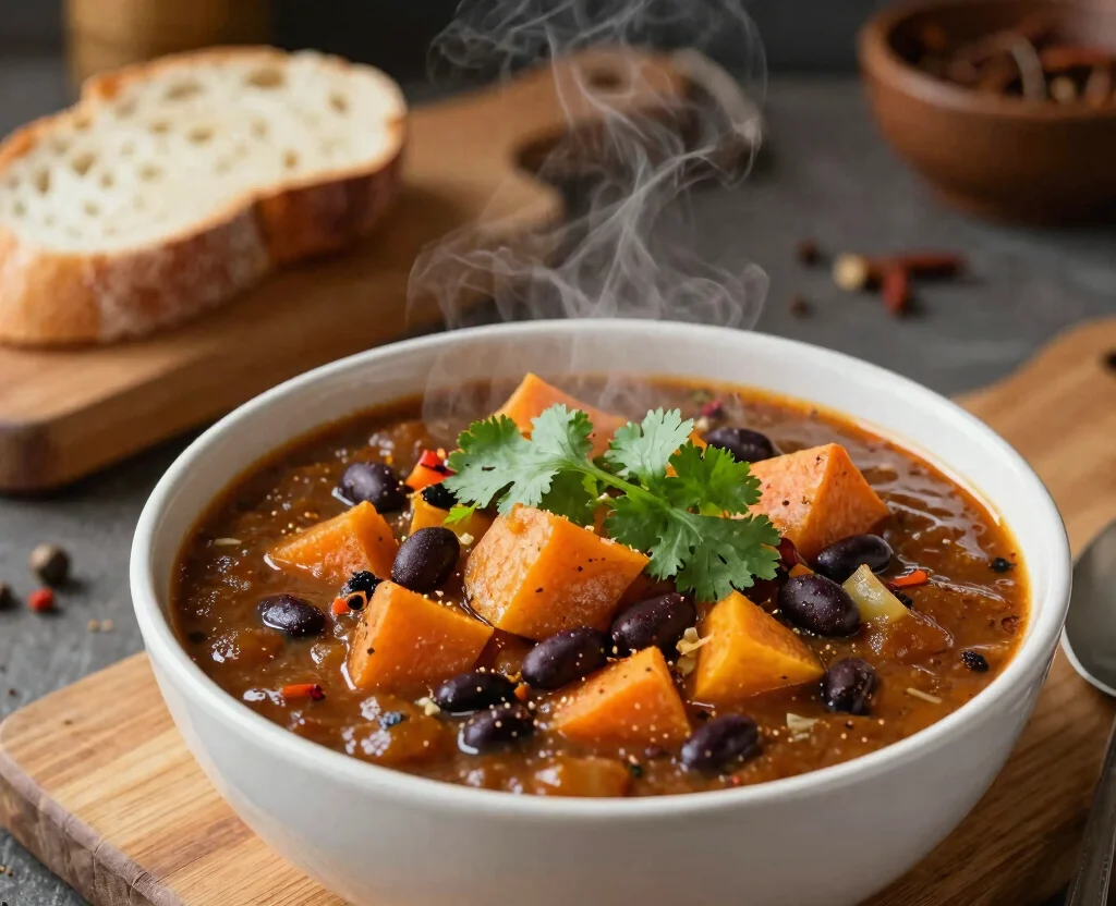16 Low Calorie Vegetarian Recipes – Guilt-Free Eating - 5. Sweet Potato and Black Bean Chili 1