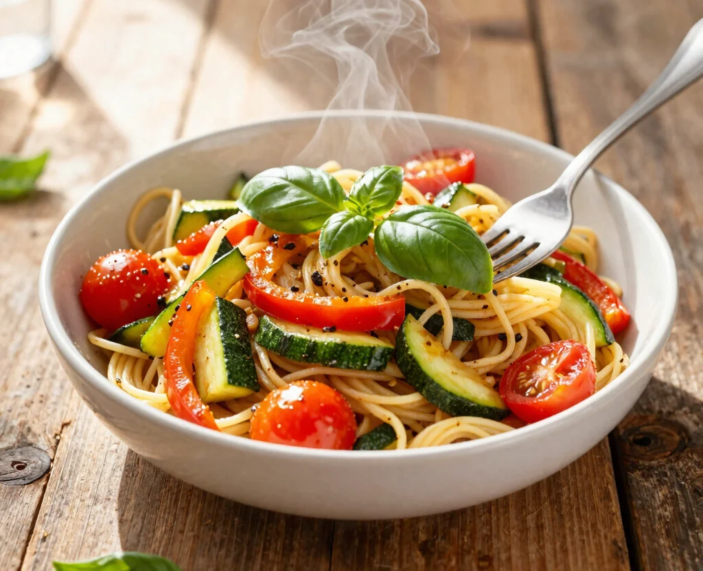 16 Quick and Easy Vegetarian Recipes – Ready in Minutes - 1. 15-Minute Veggie Pasta 1