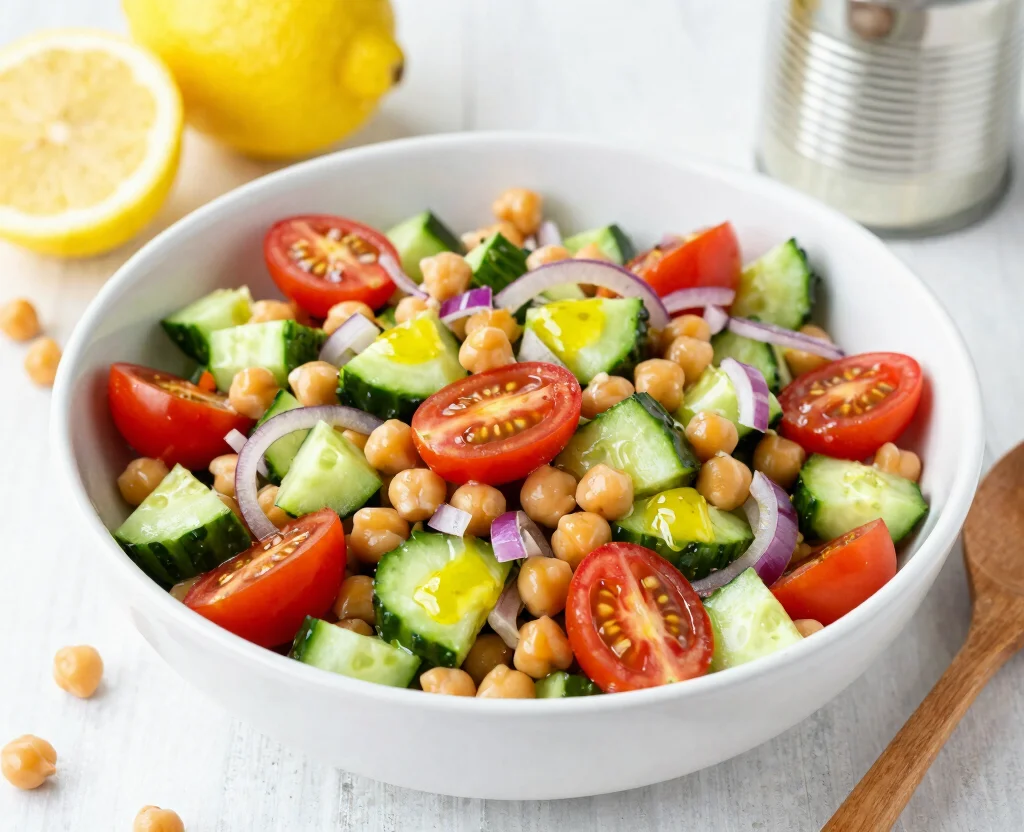 16 Quick and Easy Vegetarian Recipes – Ready in Minutes - 2. Quick Chickpea Salad 1