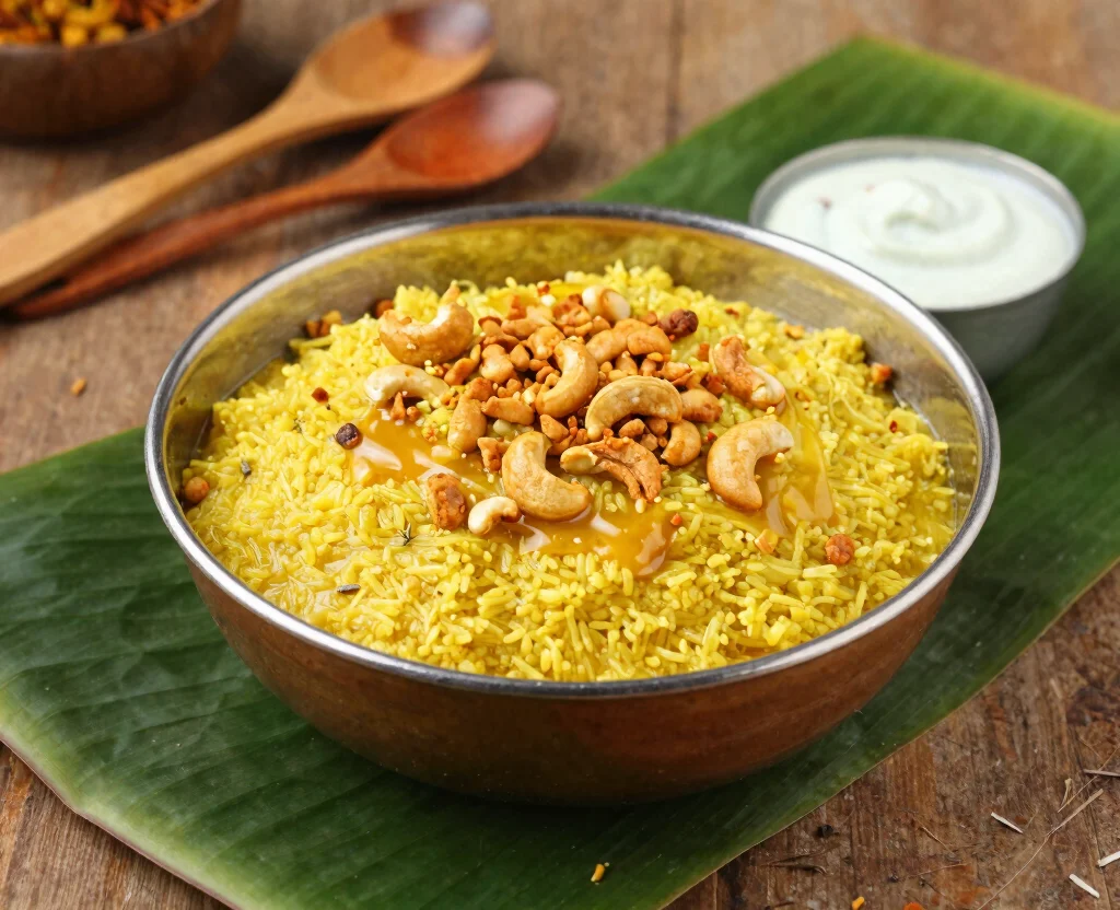 16 South Indian Recipes Vegetarian – Authentic & Aromatic - 10. Venn Pongal - Spicy Rice and Lentils 1