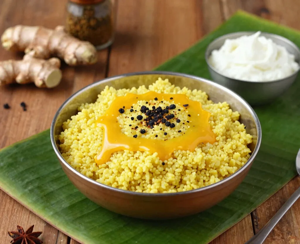 16 South Indian Recipes Vegetarian – Authentic & Aromatic - 4. Pongal - Comforting Rice & Lentil Dish 1