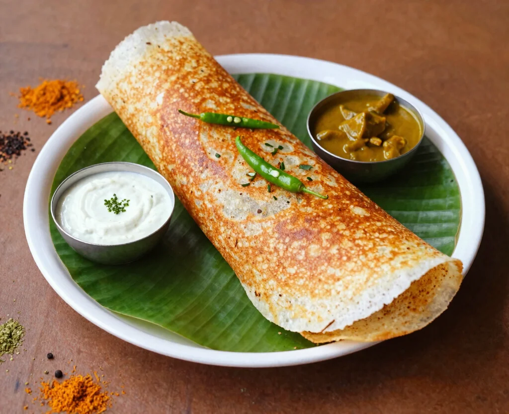 16 South Indian Recipes Vegetarian – Authentic & Aromatic - 7. Rawa Dosa - Crisp Rice and Semolina Crepes 1