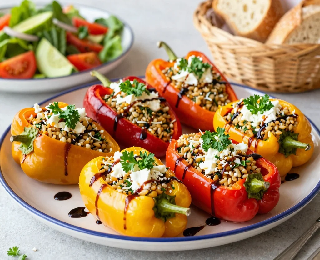 16 Starters Recipes Vegetarian – Perfect for Any Meal - 6. Mediterranean Stuffed Peppers 1