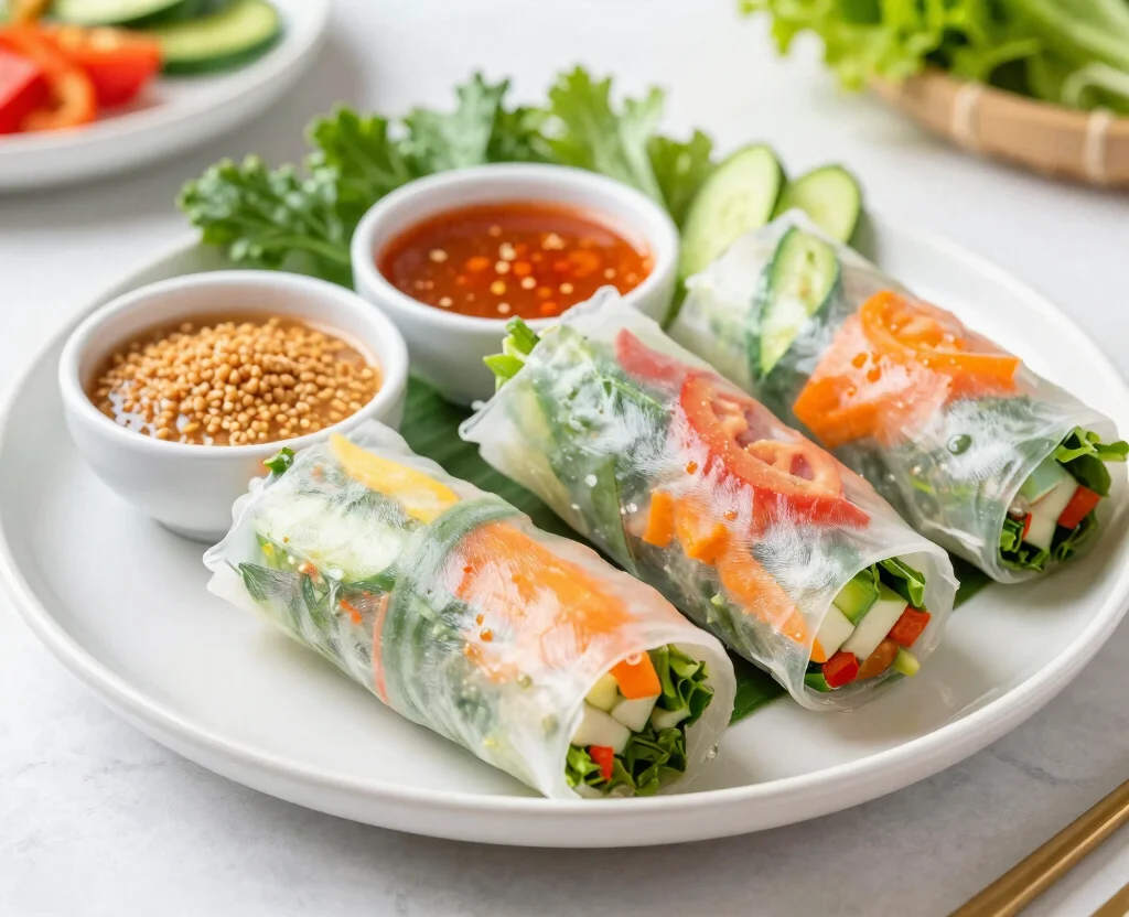 16 Starters Recipes Vegetarian – Perfect for Any Meal - 7. Thai Vegetable Spring Rolls 1