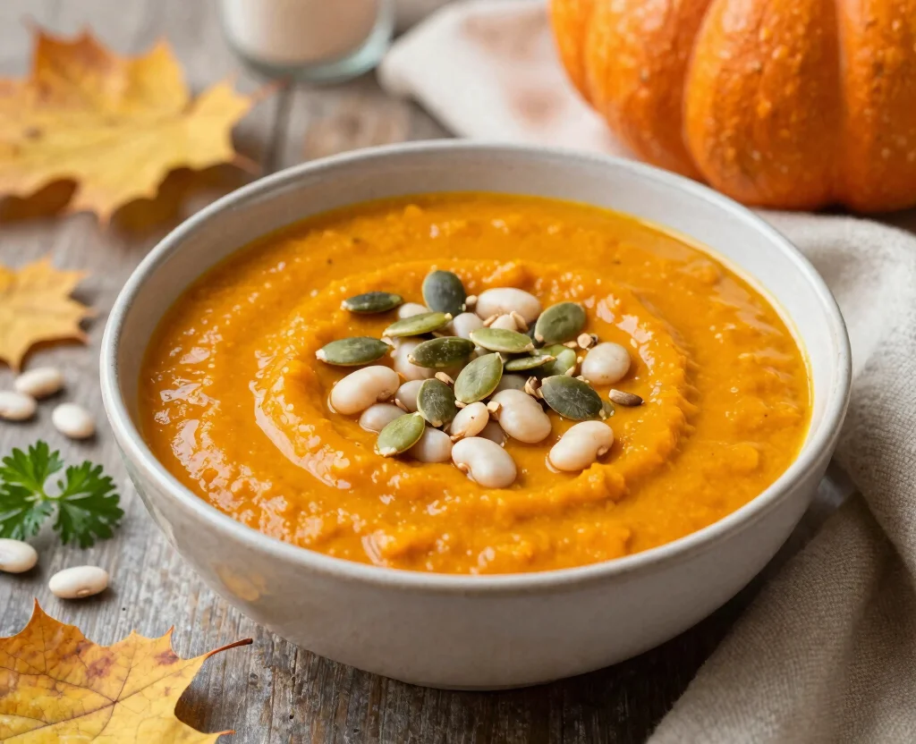 17 Hearty Vegetarian Chili Crock Pot Recipes to Keep You Warm - 10. Pumpkin and White Bean Chili 1