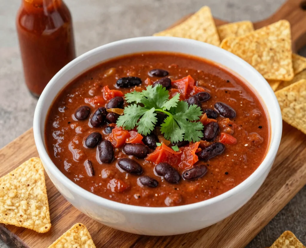 17 Hearty Vegetarian Chili Crock Pot Recipes to Keep You Warm - 9. Barbecue Chipotle Black Bean Chili 1