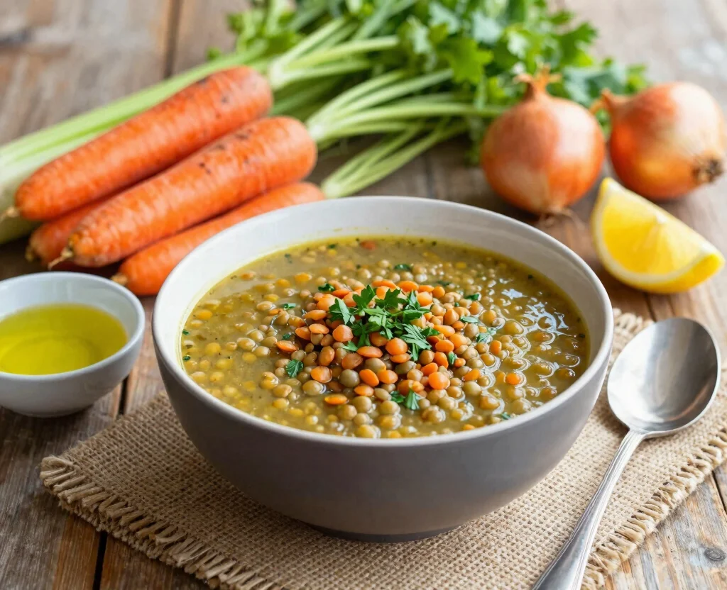 17 High Protein Vegetarian Soup Recipes – Filling & Nutritious - 1. Protein-Packed Lentil Soup 1