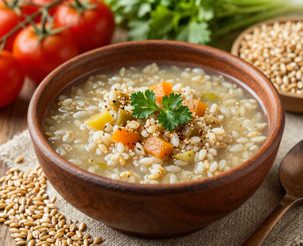 17 High Protein Vegetarian Soup Recipes – Filling & Nutritious - 11. Vegetable Barley Soup 1