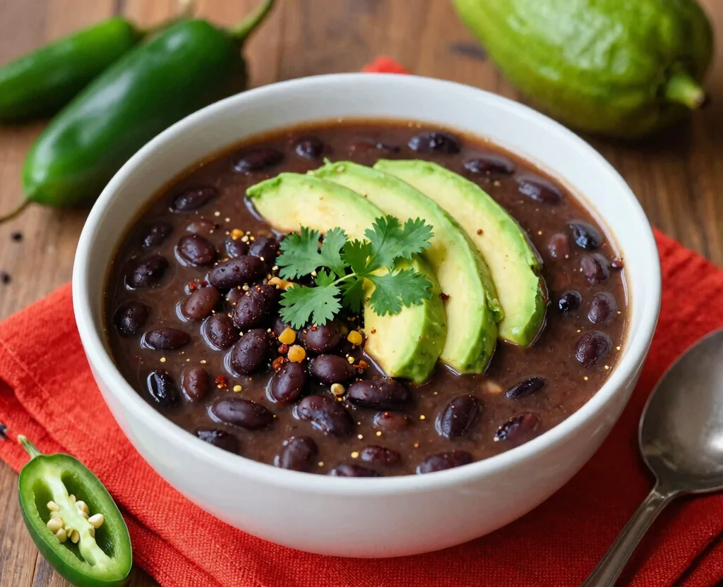 17 High Protein Vegetarian Soup Recipes – Filling & Nutritious - 7. Spicy Black Bean Soup 1