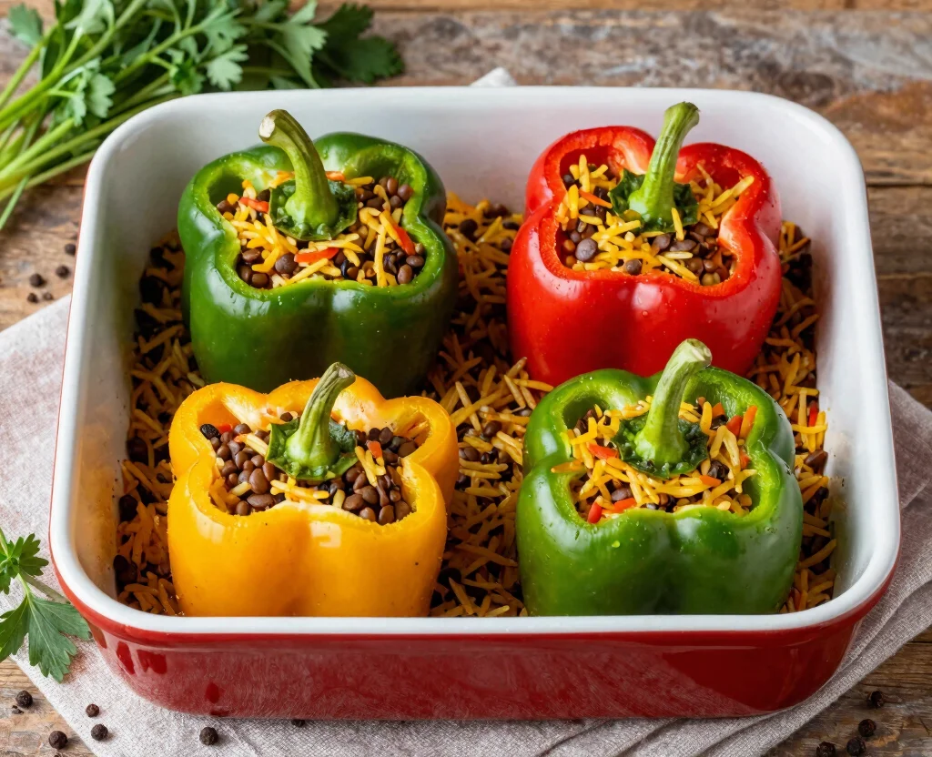 17 Recipes for Dinner Vegetarian Indian – Family Favorites - 7. Stuffed Bell Peppers 1