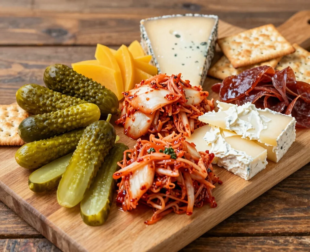 17 Vegetarian Charcuterie Board Ideas – Party Perfect - 13. Pickle and Ferment Section 1