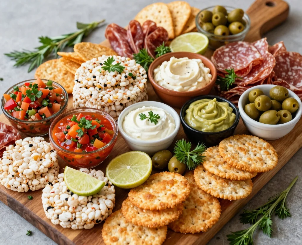 17 Vegetarian Charcuterie Board Ideas – Party Perfect - 14. International Snack Board 1