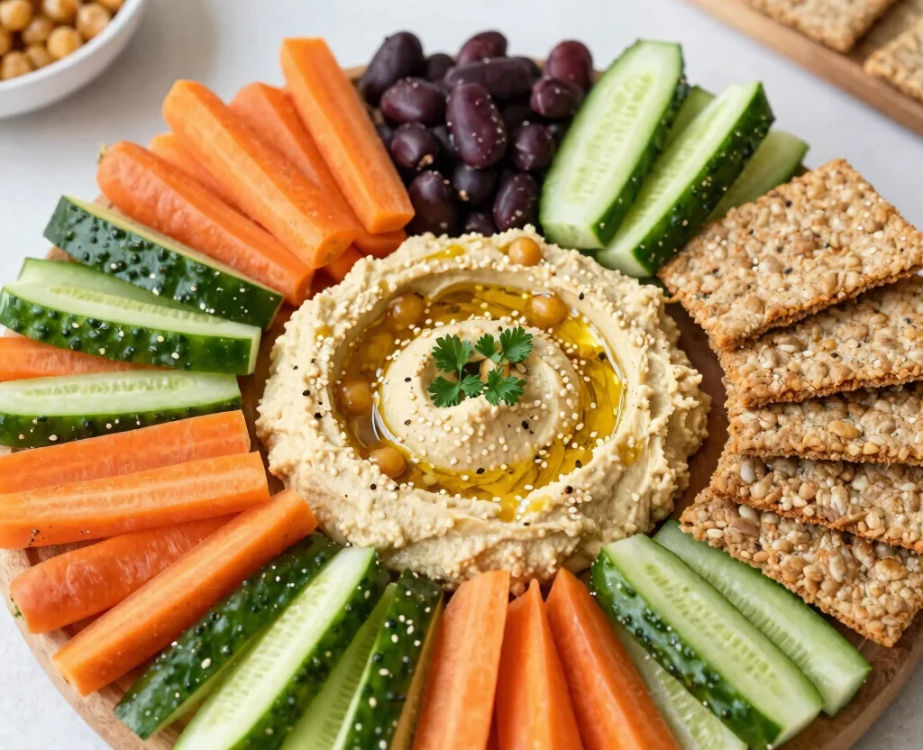 17 Vegetarian Charcuterie Board Ideas – Party Perfect - 9. Legume-based Goodness 1